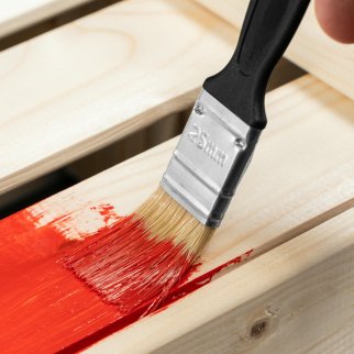 Кисть флейцевая "Стандарт", 25*6, натуральная щетина, пластиковая ручка СИБРТЕХ фото 8