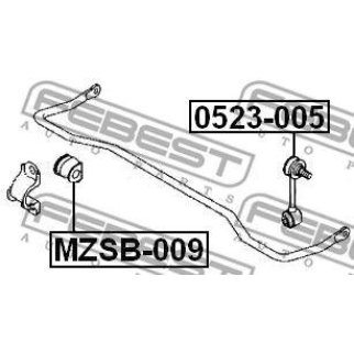 Втулка (сайлентблок) заднего стабилизатора FEBEST MZSB-009 фото