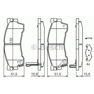 Колодки тормозные передние к-кт BOSCH 0 986 424 694 фото