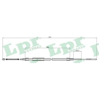 Трос стояночного тормоза задний VW Golf II, Jetta II фото