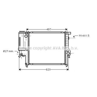 Радиатор основной AVA BW2124 фото