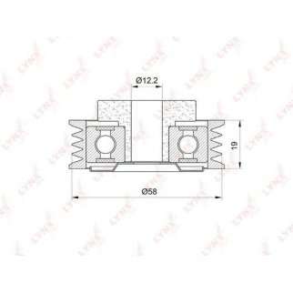 Ролик-натяжитель ручейкового ремня LYNXauto PB-5028 фото