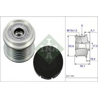 Шкив генератора INA 535 0026 10 фото