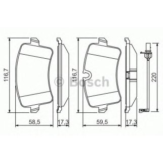 Колодки тормозные задние дисковые к-кт BOSCH 0 986 494 488 фото