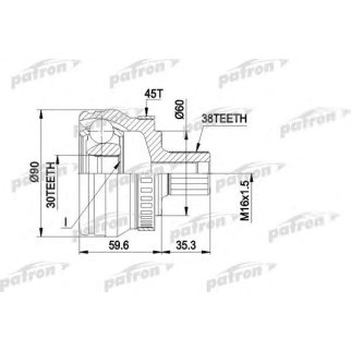ШРУС наружный передний PATRON PCV1377 фото