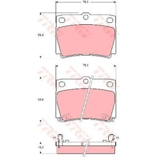 Колодки тормозные задние дисковые к-кт TRW GDB3239 фото