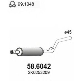 Глушитель средняя часть ASSO 58.6042 фото