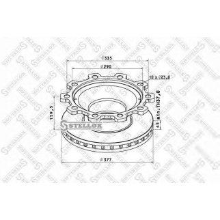 85-00805-SX_диск тормозной !377/290x45/159.5 10n-335-23 вентилир BPW фото