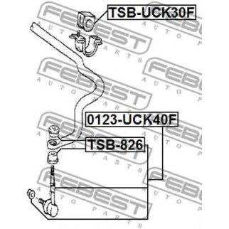 Стойка переднего стабилизатора FEBEST 0123-UCK40F фото