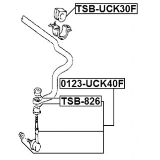 Стойка переднего стабилизатора FEBEST 0123-UCK40F фото 2