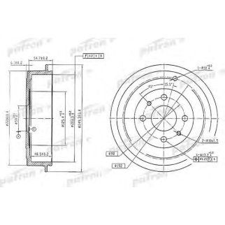 Барабан тормозной PATRON PDR1225 фото