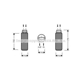 Осушитель системы кондиционирования AVA OLD288 фото