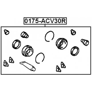 Ремкомплект суппорта тормозного заднего TOYOTA KLUGER 2000.11-2007.05 FEBEST 0175-ACV30R фото 2