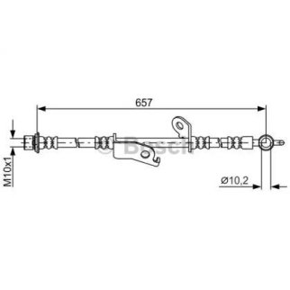 Шланг тормозной TOYOTA Auris (06-12),Corolla (06-13) передний левый BOSCH фото