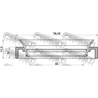 95HAY35760813L_сальник АКПП! 35x76x8/11,5 Honda Jazz 1.4 02-08 фото