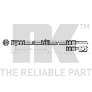 Шланг тормозной VW BORA/GOLF 1.8-2.8 580мм пер. фото