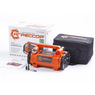 Компрессор автомобильный АГРЕССОР 40л/мин ,ЖК дисплей 12V фото 1