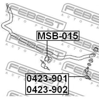 Стойка переднего стабилизатора FEBEST 0423-902 фото