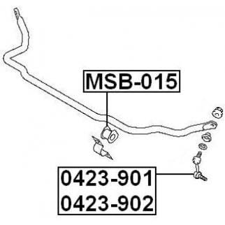 Стойка переднего стабилизатора FEBEST 0423-902 фото 2