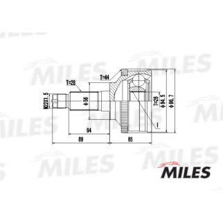 ШРУС MAZDA 626 2.0-2.5 87-97 нар.(ABS) фото 3