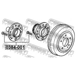Шпилька колеса FEBEST 0384-001 фото