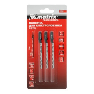 Полотна для электролобзика по дереву, 3 шт. T101AO, 50 x 1,4мм, фигурный рез, MATRIX фото 1