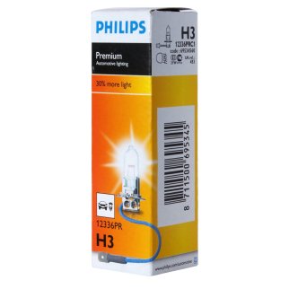 Лампа 12V H3 55W +30% PHILIPS Premium 1 шт. картон 12336PRC1 фото