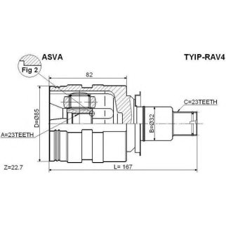 ШРУС внутренний ASVA TYIP-RAV4 фото