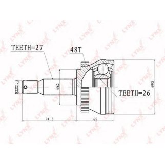 ШРУС наружный LYNXauto CO3633A фото