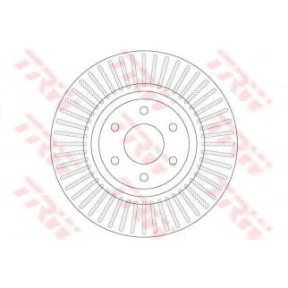 Диск тормозной передний вентилируемый TRW DF6425 фото