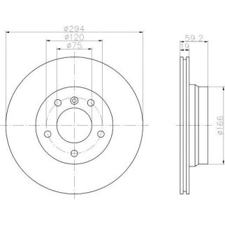 Диск тормозной задний TEXTAR 92097303 фото