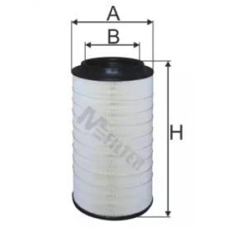 A8075_фильтр воздушный! H465 D230 d150 Iveco BUS фото