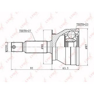 ШРУС наружный передний LYNXauto CO-4401 фото