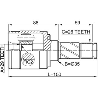 0511-M2ATLH_ШРУС внутренний левый к-кт! Mazda 2 DE 07-14 фото 2
