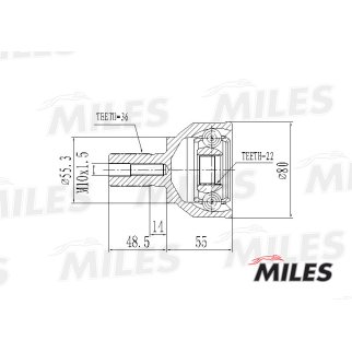 ШРУС MAZDA 3 I 1.3-2.0 03-09 нар. фото