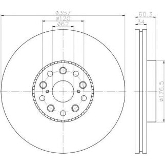 Диск тормозной передний вентилируемый правый TEXTAR 92224303 фото