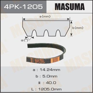 Ремень ручейковый Masuma 4PK-1205 фото