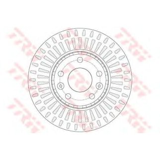 Диск тормозной передний вентилируемый TRW DF6184 фото