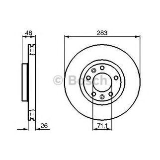 Диск тормозной передний вентилируемый BOSCH 0 986 479 193 фото