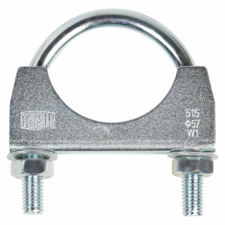 Хомут глушителя U-образный D=57 мм (стремянка) (оцинк. сталь) TRIALLI UC 57 Z фото 2