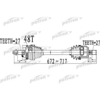 Полуось передняя левая PATRON PDS0507 фото