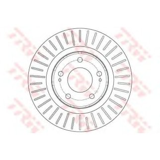 Диск тормозной передний вентилируемый TRW DF6174 фото