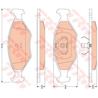 Колодки тормозные передние к-кт TRW GDB1776 фото
