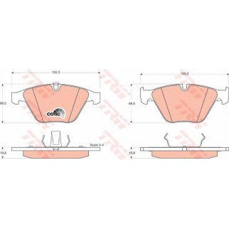 Колодки тормозные передние к-кт TRW GDB1498 фото