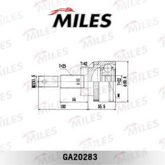 ШРУС наружный MILES GA20283 фото