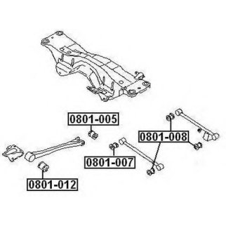 Сайлентблок ASVA 0801-012 фото