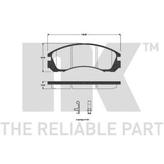 221965NK_колодки дисковые передние! Peugeot 4007, Citroen C-Crosser 2.4 16V/2.2HDi 07> фото
