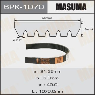 Ремень ручейковый 6PK-1070 фото