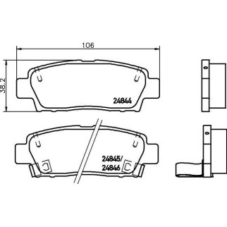 Колодки тормозные задние дисковые к-кт TRIALLI PF 4102 фото 2