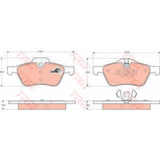 Колодки тормозные передние TRW GDB1476 фото